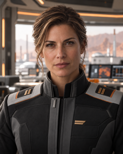 Kommandantin Kate in der Kommandozentrale der Ares-Mission